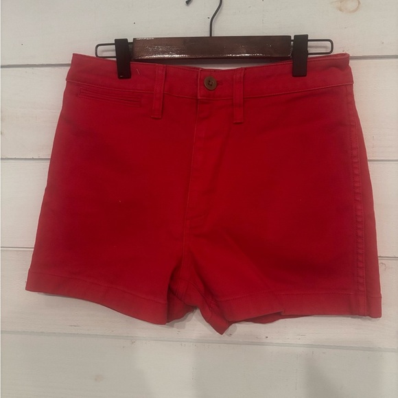Madewell Cotton Canvas Jean Shorts Americana Red - Size 26 . Great concept! - Picture 6 of 12